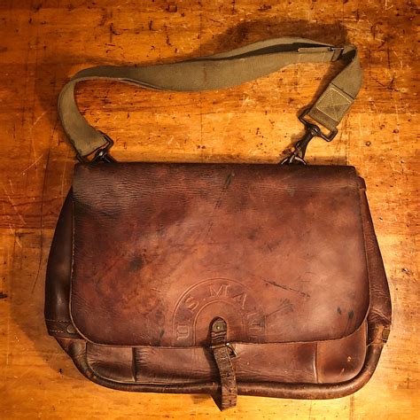 Vintage Leather US Mail Bag 